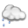 bewolkt en lichte regen